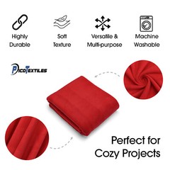 Red Solid Anti Pill Fleece Fabric – 60″ Wide – Sold by The Yard & Bolt