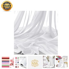 Elegant 59″ Wide White Chiffon Fabric – Perfect for Dresses & Decorative Draping