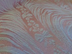 Vtg Rose & Cream Damask Brocade~UNUSED~Lg Piece 60″ x 40″