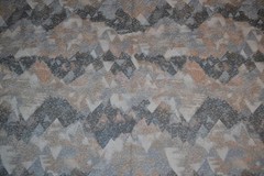 Cotton-like synthetic home decor fabric, blue abstract print, 45″ x 3.7 yards
