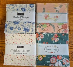 Lot of 4 Charm Packs New Moda & Riley Blake