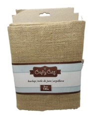 Crafty Cuts Burlap Fabric 100% Jute 2 Yards Natural Rustic Sewing Decor DIY