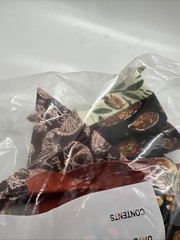 Large Mixed Fabric Scrap Bag Fall Thanksgiving Cotton Prints Polka Dot Gingham