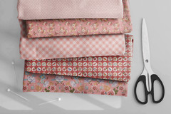 Nature Sings Tweeting Pink Birds 24109 Fabric Poppie Cotton by the Half Yard