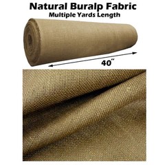 Mybecca 10 OZ BURLAP PREMIUM NATURAL VINTAGE JUTE FABRIC 40″ W UPHOLSTERY