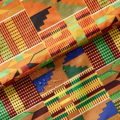 Ottertex® Nylon Ripstop 70 Denier (PU Coated) – Kente Print Fabric 61″