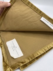 Rose Uniacke Silk Velvet Fabric 39”x51” In Flaxen 100% Silk Pile NEW!