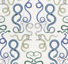 Schumacher Curtain Fabric ‘GIOVE – EMERALD & SAPPHIRE’ 2.4 METRES 100% Cotton