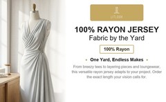 Rayon Jersey Knit Fabric by the Yard 130 GSM 58/60″ Non-Stretch Dress Costume