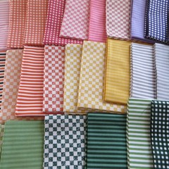 Stripes & Checks Theme Fat Quarters by Riley Blake Fabric $3.99 Ships Any Amount