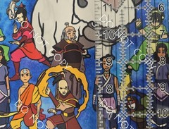 Custom 100% Cotton Woven Fabric Avatar Last Airbender V2 By The 1/4 Yard 9×56