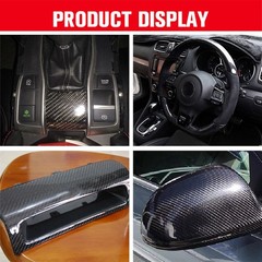 40”-118” Real Carbon Fiber Cloth Fabric Roll 3k 200gsm 2×2 Twill Weave Black