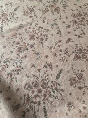 New Tan Brown Floral Polyester 1.75 Continuous Yards