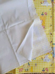 RARE VINTAGE HOLLY HOBBIE FABRIC WINDOW CURTAIN PANELS 44″X 25.5″