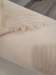 MUSLIN NATURAL 100% COTTON MEDIUM WEIGHT UNBLEACHED FABRIC BY THE YARD 45″ WIDE