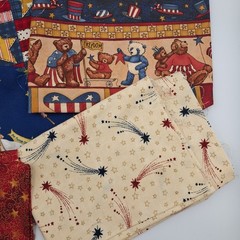 14 7/8 oz Quilt Cotton Sewing Fabric Patriotic Red White Blue ~2.5 Yd