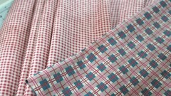 Vintage Primitive Mauve Pink Blue Calico Plaid Tiny Check Quilt Doll Fabric Lot