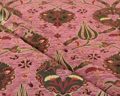 Floral Tulip Boho Tapestry Pink Turkish Moroccan Upholstery Fabric By Yard