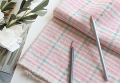 164cm width Yarn Dyed Windowpane Check Cotton Fabric made in Korea by the Yard