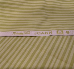 Lime Colored Stripes * Keepsake Calico for JoAnn * 100% Cotton Remnant* 8″ x 22″