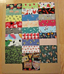 Lot of 100 5X5″ of Fabric Squares For Quilting/Crafts. “Hues of Blues”