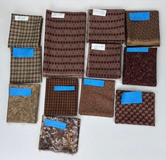 Muted Brown 1800 Style Colors Cotton Fabric for Quilting Pre-Cut Pieces