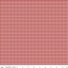 1/4 Yard 9”x42” Riley Blake Small Gingham 1/8″ Check Red Cotton Quilt Fabric
