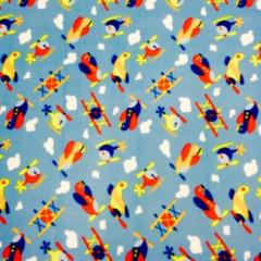 Helicopters & Airplanes Print Fleece Fabric – 60″ Wide – Sold by The Yard & Bolt