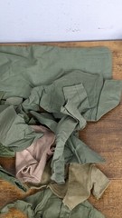 Military Fabric Lot Green Beige Camo – GI Joe Clothes Sacks Shirts Pants DIY