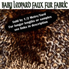 Leopard Fluffy Faux Fur Fabric 150cm wide (60″) sold by half metre/yard