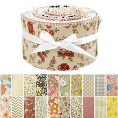 80 PCS Brown Strip Jelly Roll Fabric Strips Floral 2.5×20 Inch For Quilting