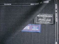 100% All Wool Suiting Fabric in “Anthracite Shade” Made in England = 1.82 m