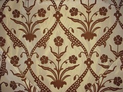 14-5/8Y Groundworks GWF-2442 Angelica Trellis Mocha Drapery Upholstery Fabric