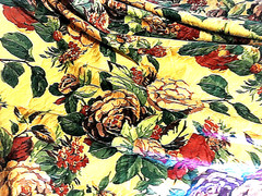 KENMILL Floral Fabric VAT Screen Print Pre-Shrunk Multicolor 54 x 75″ / 2 yds