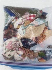 10 oz Cotton Quilting Fabric Scraps Perfect for Paper Piecing