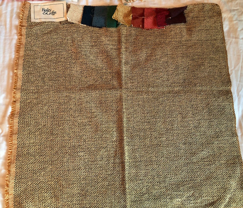 BAILEY & GRIFFIN Pebble Chennille 25″ Tan, Camel & Black Fabric Sample