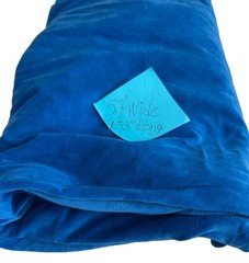 Royal Blue Velvet Fabric Remnant Sewing Craft Upholstery Material 57″ x 133″