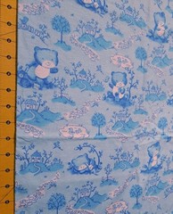 Baby Bears on Blue 41″ X 43″ Flannel fabric #2641