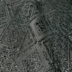 BLACK DIAMOND STRIPE LACE FABRIC 54″ BY THE YARD GOTHIC GEOMETRIC LACE