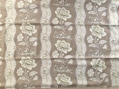 French Toile Striped Cotton Drapery Fabric 8 YDS