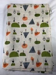 MCM Handcrafted Cotton Fabric~Flax Print ~Imported From India (45 inches wide)