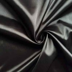 58‘’ Wide By Yard Slightly Stretch Shiny Black Satin Fabric Charmeuse Material