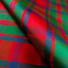 Red Green Blue Ribbon Plaid Christmas Tartan Taffeta Fabric 58″ By The Yard