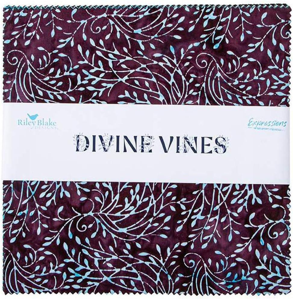 Divine Vines 10″ Stacker Layer Cake – 42 Batik Squares by Riley Blake