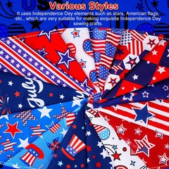 Patriotic Quilting Fabric Squares 10×10 Inch 60pcs Stars & Stripes Precut Bundle