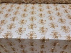 Fabric Sold By The Yard Gold Lace Beads On Mesh Embroidery Sequin Floral Flowers