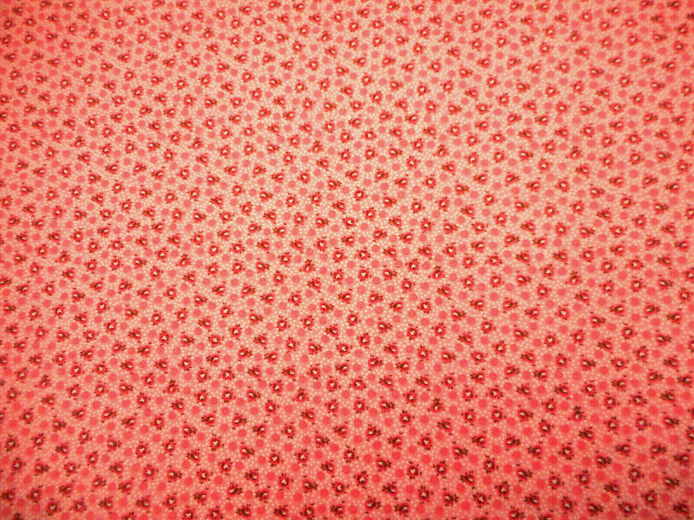 30s Reproduction Fabric By The Yard Small Pink Floral on Pink Premium Cotton
