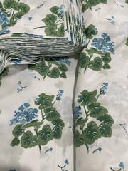 $158 Matouk Italy New 500TC Cotton Percale 120” Geranium By YARD Fabric Blue