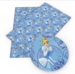 Cinderella FAUX LEATHER SHEET 8 X 12″ princess cartoon 1109811 LITCHI TEXTURE