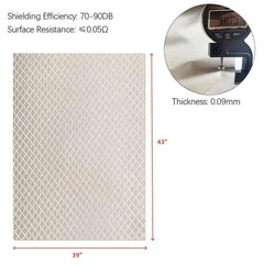 Advanced 39″x43″ Faraday Fabric – Reduce Harmful WiFi, 5G, Bluetooth Signals